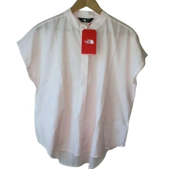 The North Face Desercana Top Lightweight Cotton Blouse Button Pink Salt Size M - Picture 5 of 14